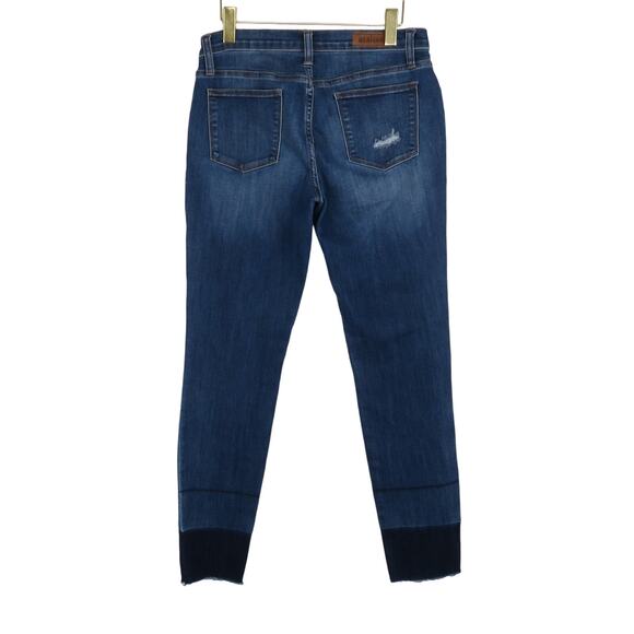 Meritage High Rise Dark Wash Skinny Jeans Size 30 Stretchy High Waist - Picture 3 of 6